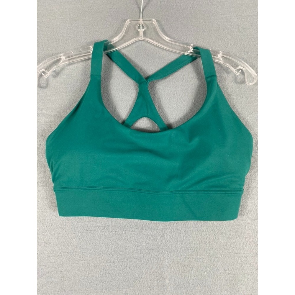 2/$30 Third Love Bra Sz L Green Racerback Sport Clasp Back Active Yoga Running